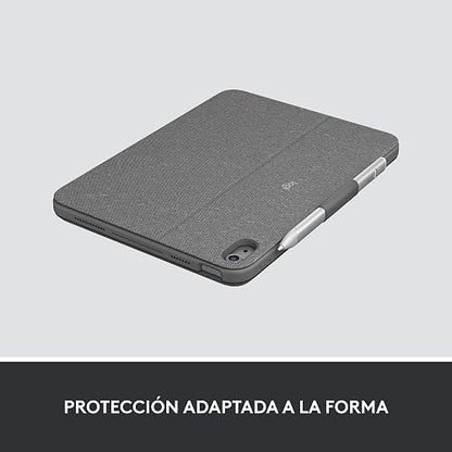 Logitech Combo Touch Funda con Teclado extraíble para iPad 10.° generación con trackpad preciso y Grande, Teclado retroiluminado y tecnología Smart Connector - Gris