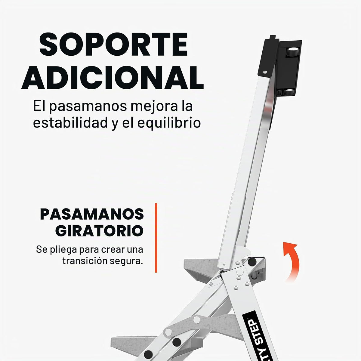 Little Giant Ladder Systems 10210BA, Escalera de Tijera con Escalón de Seguridad y Pasamanos, 2 Escalones