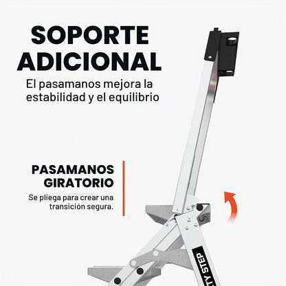 Little Giant Ladder Systems 10210BA, Escalera de Tijera con Escalón de Seguridad y Pasamanos, 2 Escalones
