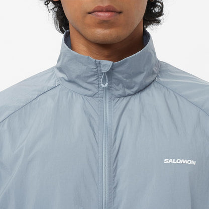 Salomon Shakeout Fly, Chamarra de Running para Hombre, Gris, Talla CH