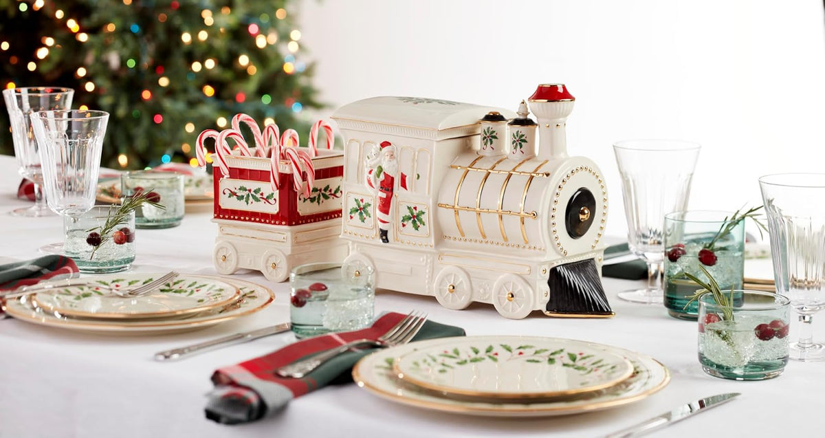 Lenox 894179 - Juego de 5 Piezas para Servir de Tren navideño, decoración navideña