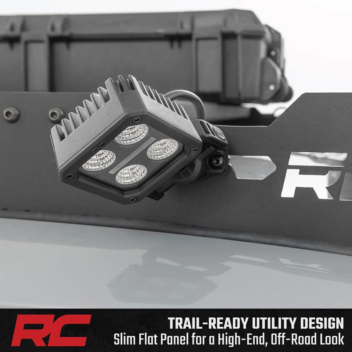 Rough Country 70802 - Luces LED cuadradas de 2 pulgadas, color negro