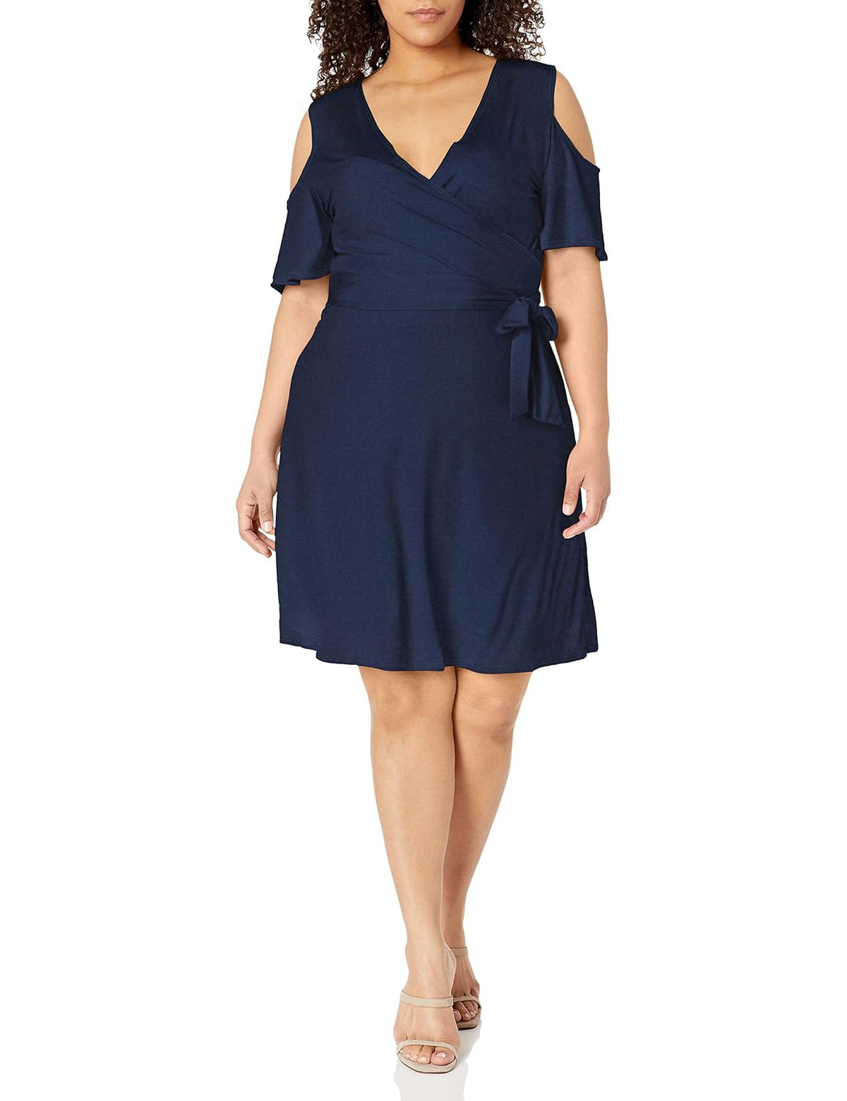 Star Vixen Vestido de Manga Corta con Hombros Descubiertos, Talla Grande Vestido para Mujer