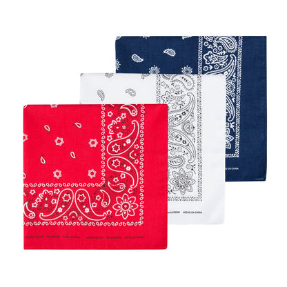 Levi's - Pañuelo, Hombres - Pack 3 - Rojo - Blanco - Azul