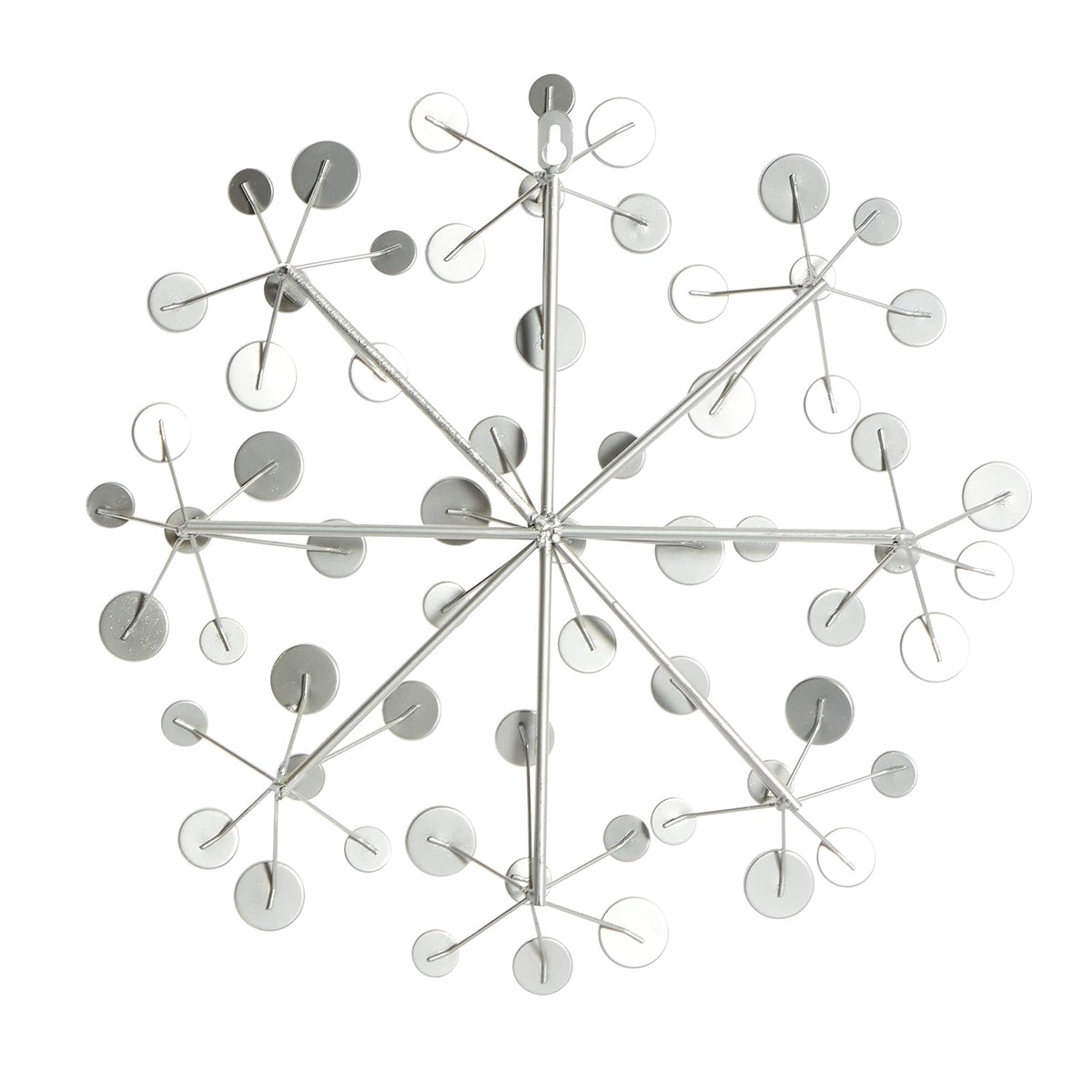 Deco 79 Metal Starburst Home Wall Decor Wall Sculpture with Crystal adorno de pared 16" x 2" x 16", Plata