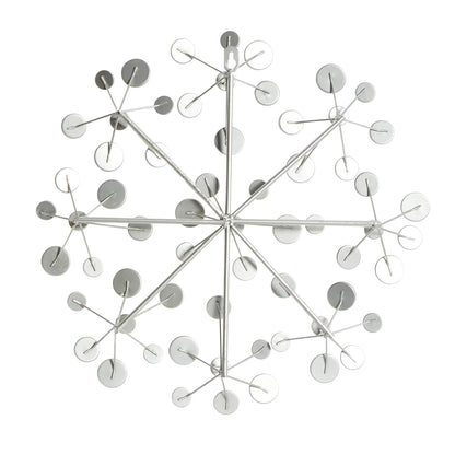 Deco 79 Metal Starburst Home Wall Decor Wall Sculpture with Crystal adorno de pared 16" x 2" x 16", Plata