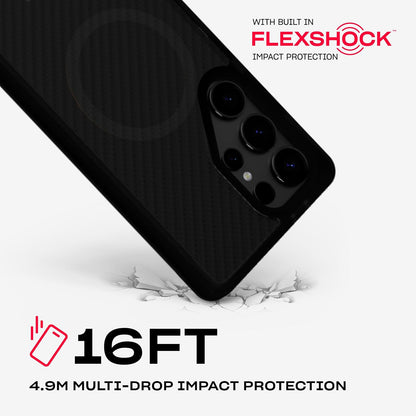 Tech21 EvoArmor - Funda para Samsung Galaxy S25 Ultra - con imanes - Protección de Grado Militar - Negro