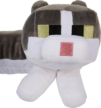 Mattel Minecraft Almohada para El Cuello Purring Sounds | Peluche con sonido, gato de Minecraft, tela de pelo suave