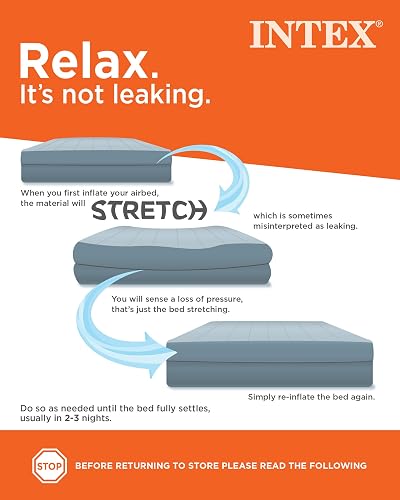 Intex Dura-Beam Standard Series Prestige Downy Airbed con Bomba de batería