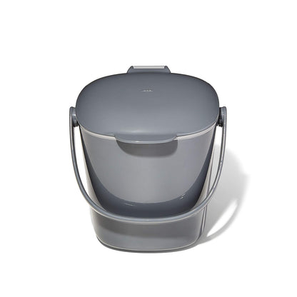 OXO Good Grips - Contenedor de compostaje fácil de Limpiar, carbón - 0.75 GAL - Carbón vegetal - 0.75 Gallon - BIN