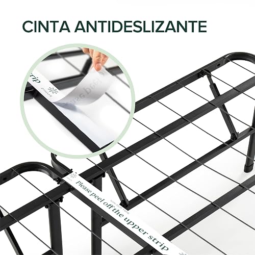 Zinus Smartbase | Base para Cama King con Borde Curvo y Patas de Acero Antiderrapantes para Mayor Estabilidad y Alta Resistencia en Caja | Garantía de 5 años