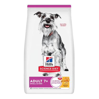 Hill's Science Diet Small Mini Croquetas para Perro Senior Sabor Pollo 2Kg | Croquetas Hill's para perro, pollo real, razas pequeñas, soporte envejecimiento, salud de corazón y riñones