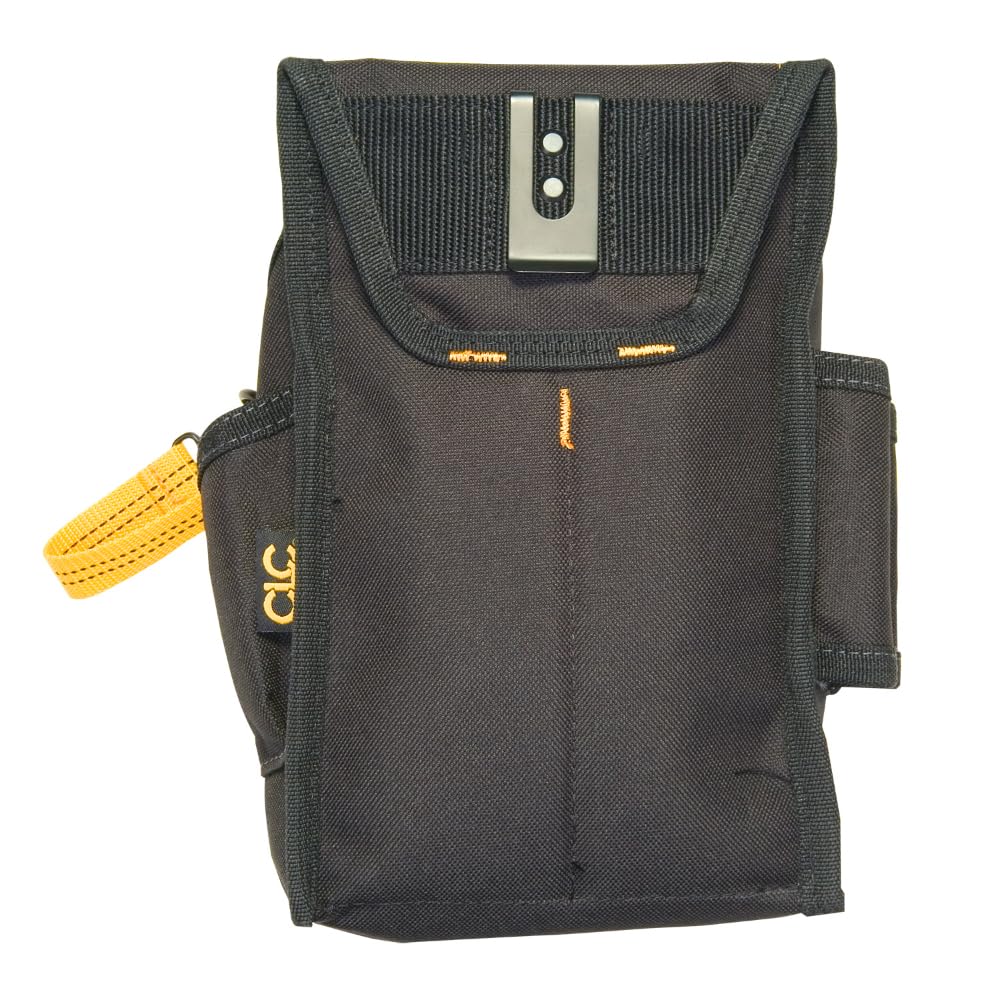 Custom Leathercraft - Funda multiusos CLC 1524 con cierre de cremallera, mediana, negra, 11 bolsillos
