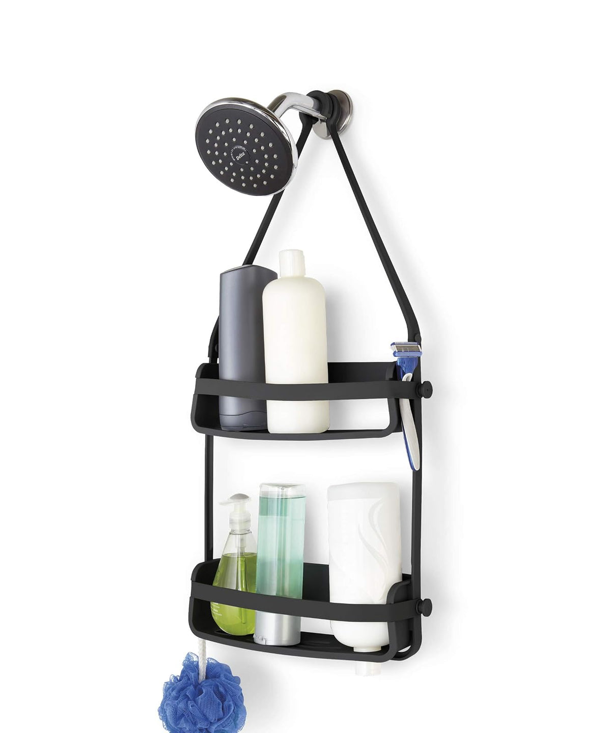 Umbra 023460-040 - Organizador para Ducha con Dos Niveles Flex, Negro