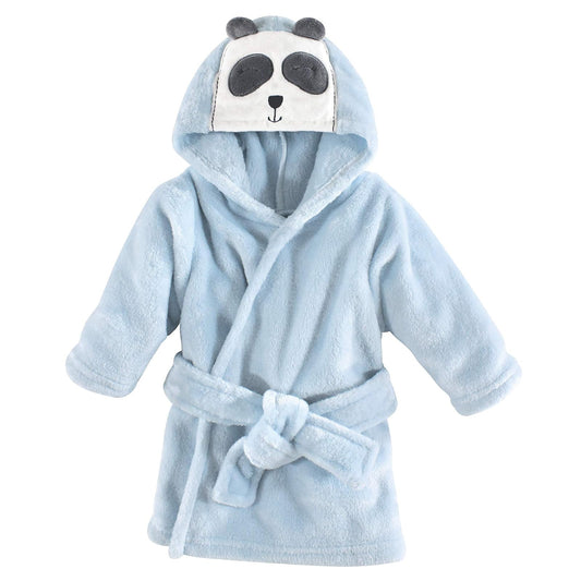 Hudson Baby - Bata de baño unisex de felpa para bebé, diseño con cara de animal, panda moderno, talla única, 0-9 meses