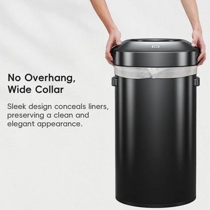 EKO Urban Bote de Basura Comercial 90 L con Tapa y Asa Negro