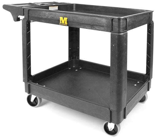 MaxWorks 80855 Carrito de Servicio de 500 Libras con Dos bandejas de 30 x 16 Pulgadas