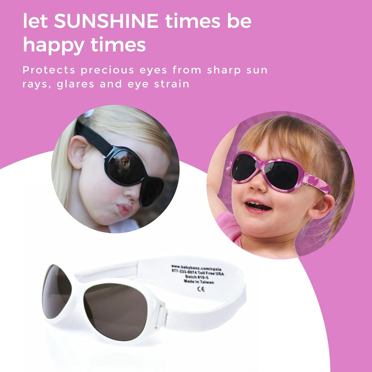 Baby Banz Retro Banz - anteojos de Sol ovaladas para bebé