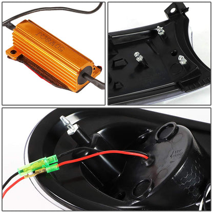 DNA Motoring BL-LB-FJC07-BK-CL1 LED DRL + Señal Giro Secuencial Luces Parachoques Delantero Esquina Negro