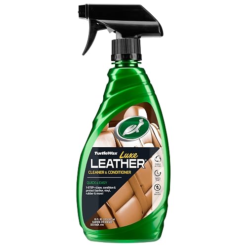 Turtle Wax, Limpiador y Acondicionador de Cuero para Interiores automotrices, Luxe Leather, 473 ml