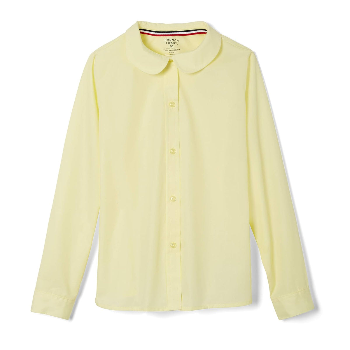 French Toast Blusa Escolar de Manga Larga con Cuello Peter Pan para Niña - Amarillo - 20