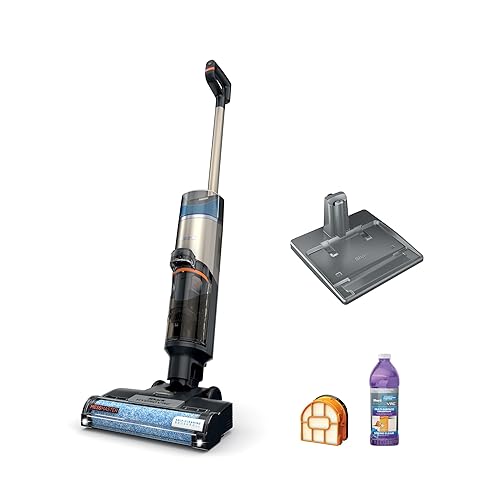 Shark HydroVac MessMaster Aspiradora en seco húmedo, sin Cable, 3 en 1, Sistema de Limpieza Todo en uno, Ligero, Potente succión, para Suelos Duros y alfombras de área, Piedra, WD261, Oro Rosa