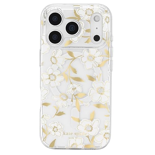 Kate Spade New York Funda iPhone 17 Pro | Diseño Floral Gemas Sunshine, 6.3 pulgadas, compatible MagSafe, protección caídas 12 pies