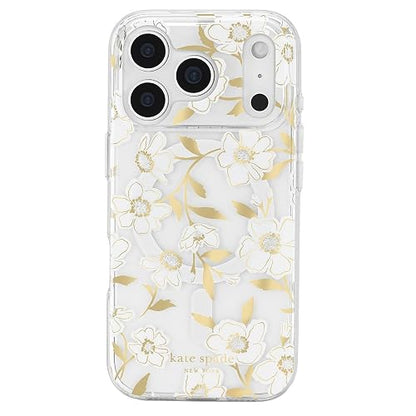 Kate Spade New York Funda iPhone 17 Pro | Diseño Floral Gemas Sunshine, 6.3 pulgadas, compatible MagSafe, protección caídas 12 pies