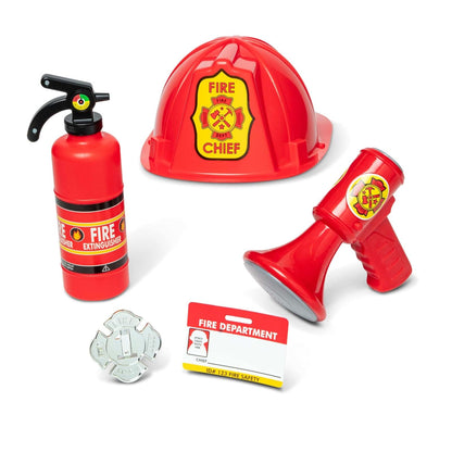 Melissa & Doug Disfraz de Bombero para Juego Imaginativo, Juego de Simulación (6 Piezas, 3-6 Años)