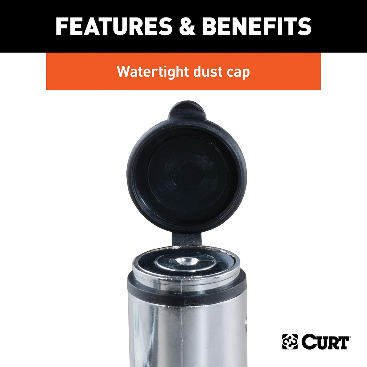 CURT 23501 Cerradura de Enganche de Remolque, Pin 1/2", Receptor 1-1/4"