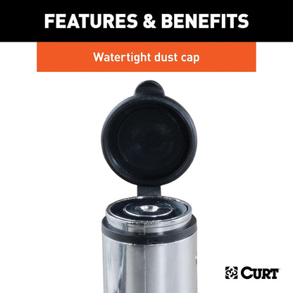 CURT 23501 Cerradura de Enganche de Remolque, Pin 1/2", Receptor 1-1/4"