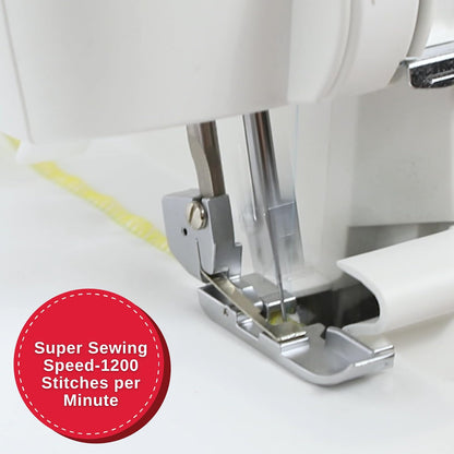 SINGER S14-78 Serger con kit de accesorios | Máquina Overlock con capacidad de puntadas 2-3-4, 1200 puntadas/minuto, alimentación diferencial, luz LED y brazo última intervensión, blanco