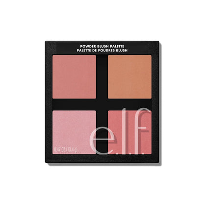 e.l.f. Cosmetics Powder Blush Palette, Four Blush Shades for Beautiful, Long-Lasting Pigment, Light