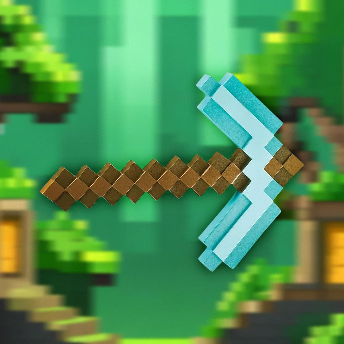 Disguise Minecraft - Pico de Juguete Oficial de Diamante, Accesorio para Disfraz y Juego de Rol, Diseño Clásico de Pixeles, 40 cm de Largo