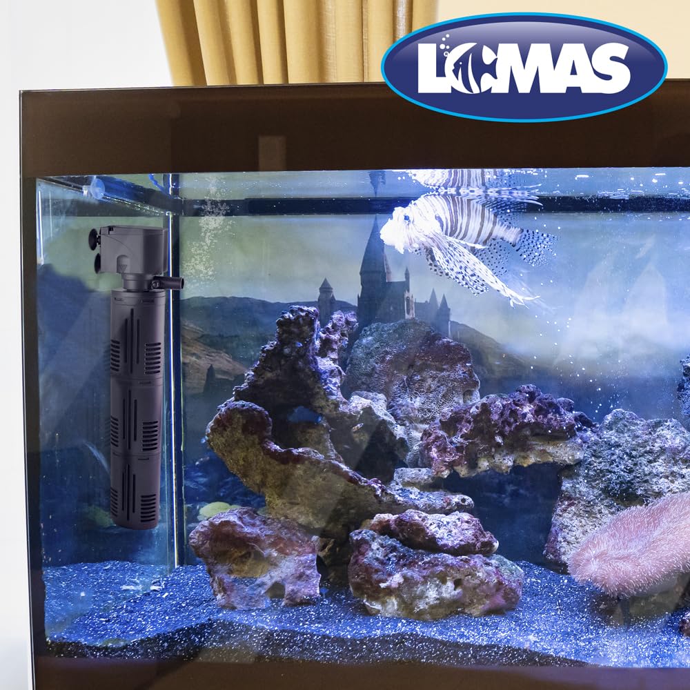Lomas Cabeza de Poder con Filtro Rápido AquaFlow 30 para Acuarios 300-500 L, Filtración Mecánica y Biológica, 1500 L/h, 19W, Sumergible