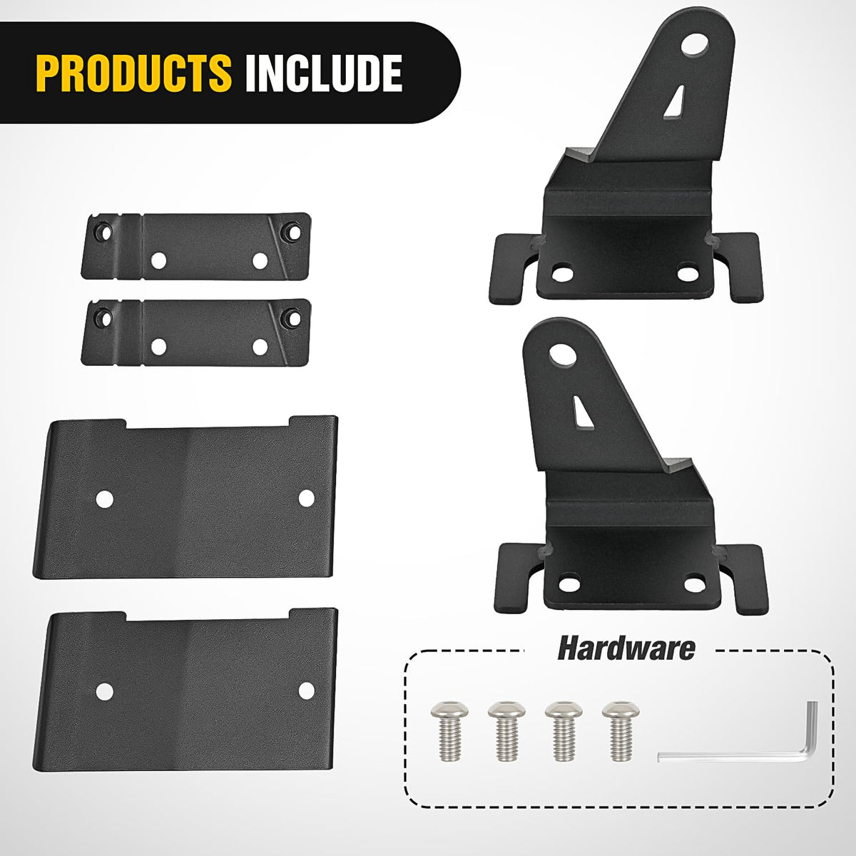 Nilight - Soporte de Barra de luz LED Curvada de 42 Pulgadas, Soporte de Montaje Superior para Parabrisas compatibles con Ford Bronco 2 Puertas y 4 Puertas 2021 2022 2023 2024
