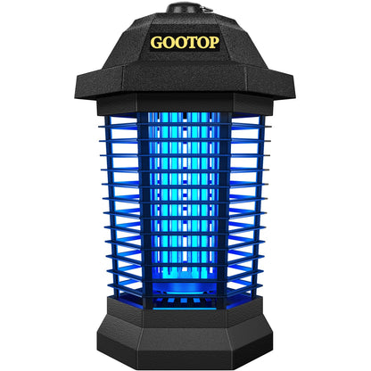 GOOTOP Extractor de Insectos para Exteriores, Extractor de Mosquitos, Enchufe de 3 Puntas, Extractor de Moscas Eléctrico, Matamoscas, Trampas para Moscas, Extractor de Insectos Voladores para