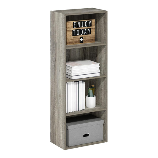 Furinno Luder Librería/Libro/Almacenamiento, 4 Niveles, Roble francés