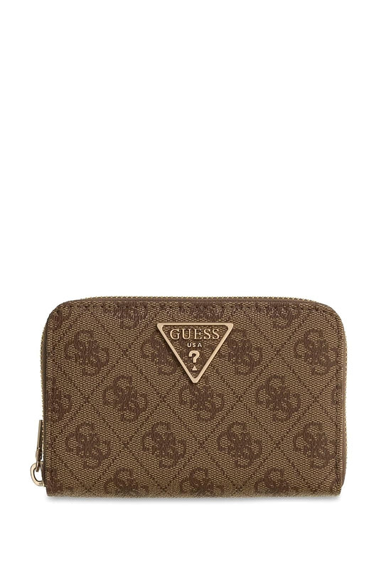 GUESS CARTERA LAUREL II SLG MED ZIP AROUND COLOR CAFÉ LOGO