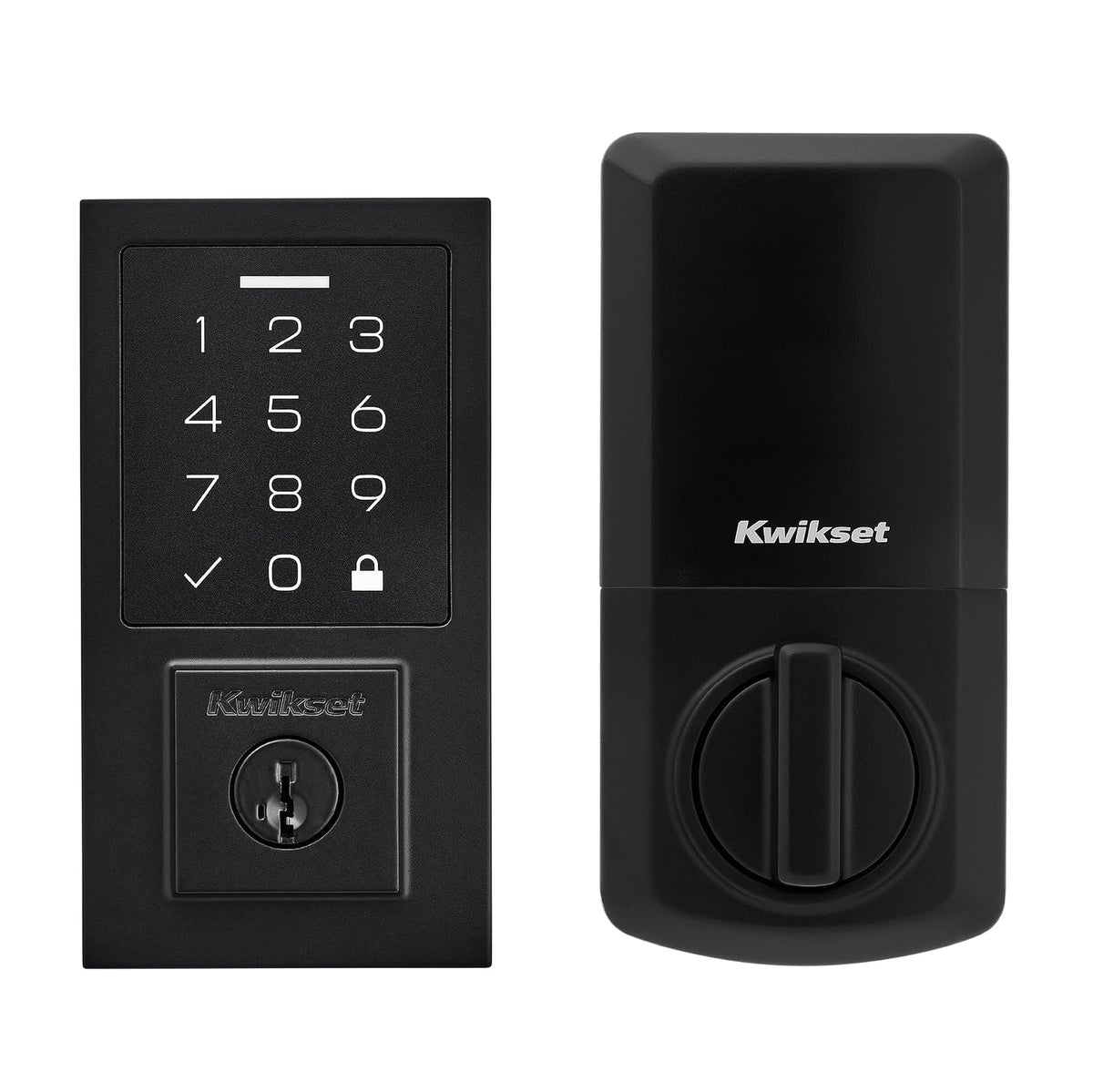 Kwikset SmartCode 270 Cerradura Electrónica | Negro mate, bloqueo automático, hasta 50 códigos, batería 12 meses