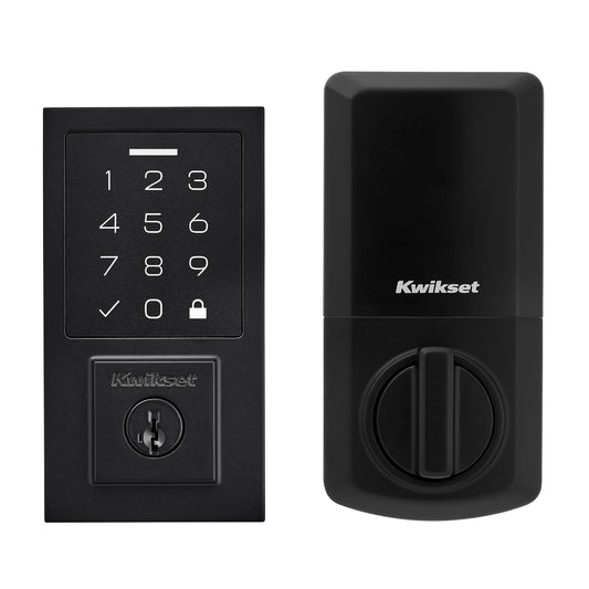 Kwikset SmartCode 270 Cerradura Electrónica | Negro mate, bloqueo automático, hasta 50 códigos, batería 12 meses