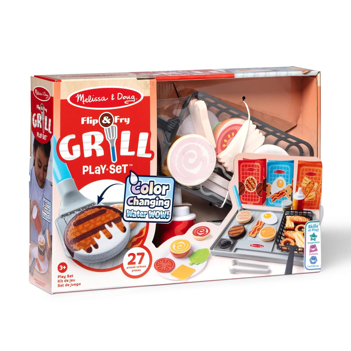 Melissa & Doug Water Wow! Set de Juego de Cocina: Juego de Comida de Juguete Que Cambia de Color, 27 Piezas - 6074893 - Manualidades Niños - Regalo Niño 3 años + - Accesorios Cocinita Infantil