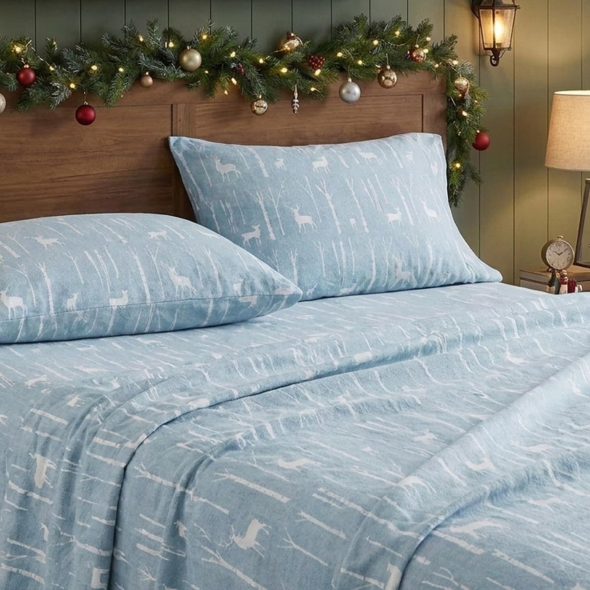 Eddie Bauer - Juego de sábanas Individuales, Ropa de Cama de Franela de algodón cálido y Transpirable con Bolsillos Profundos, Cepillado para Mayor suavidad, acogedora decoración del hogar,