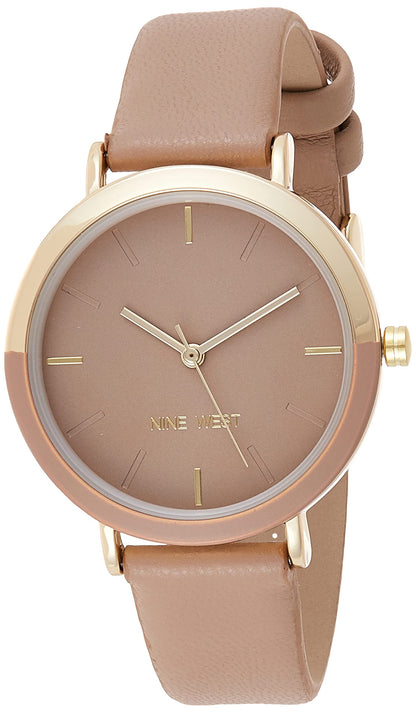 Nine West - Reloj de pulsera para mujer, Bronceado/Oro