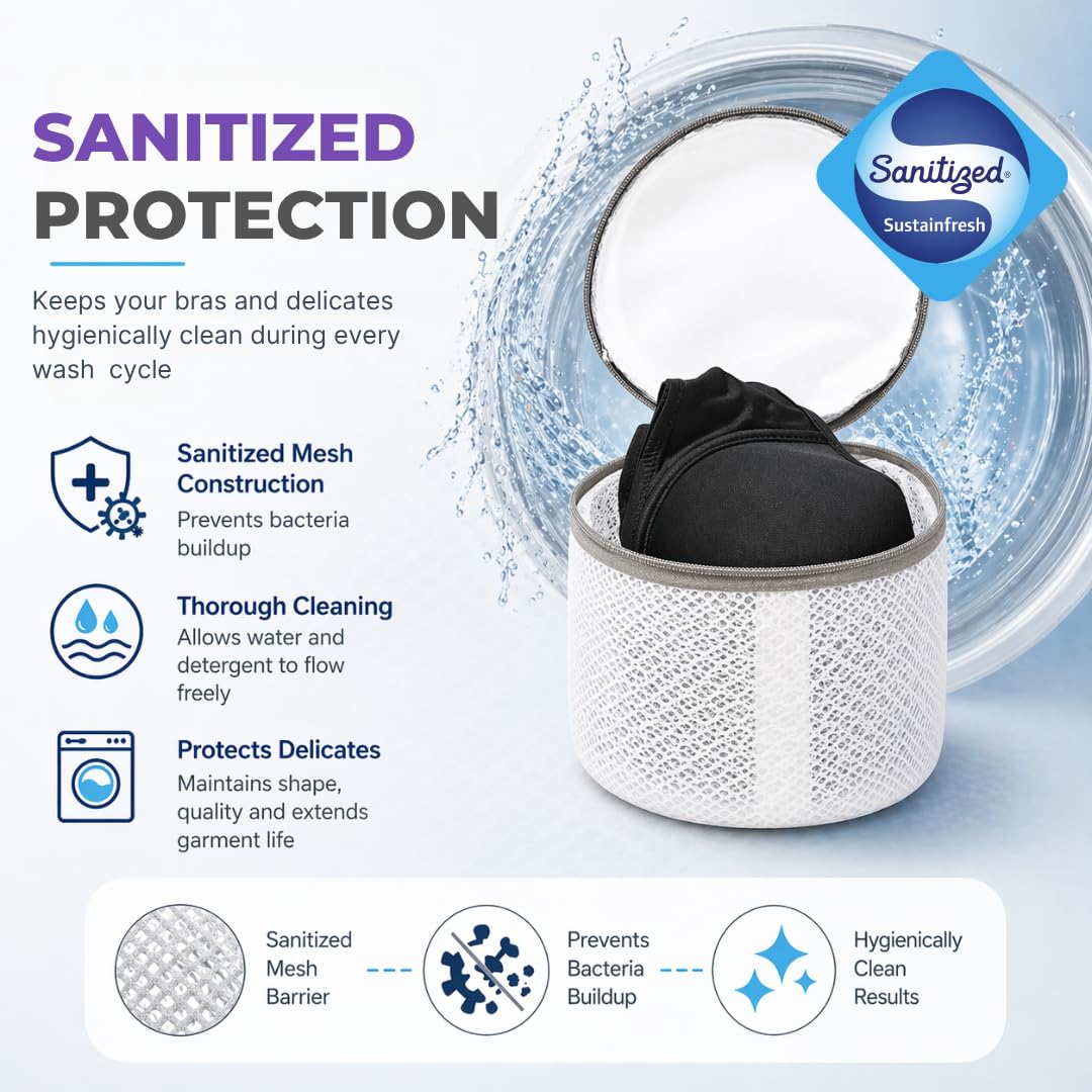 Woolite Nuevo y Mejorado sanitzed Treated- Brasier Bolsa de Lavado de Malla