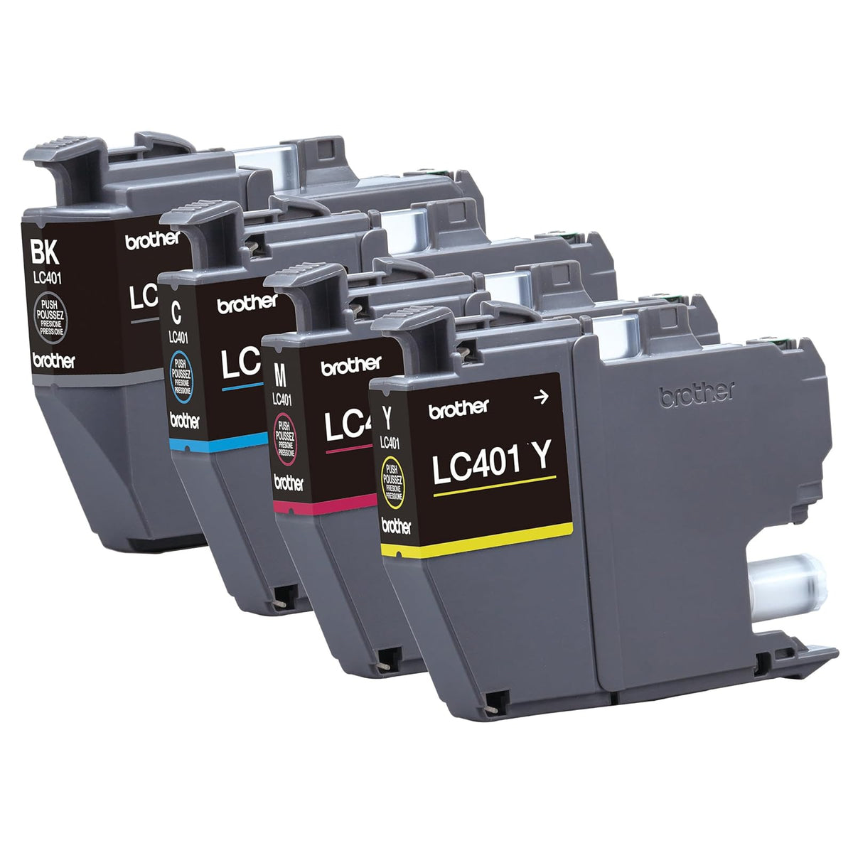 Brother LC4014PKS - Paquete de 4 Cartuchos de Tinta Originales de Rendimiento Estándar, Incluye Negro, Cian, Magenta y Amarillo, Compatibles con MFC-J1010DW, MFC-J1012DW y MFC-J1170DW