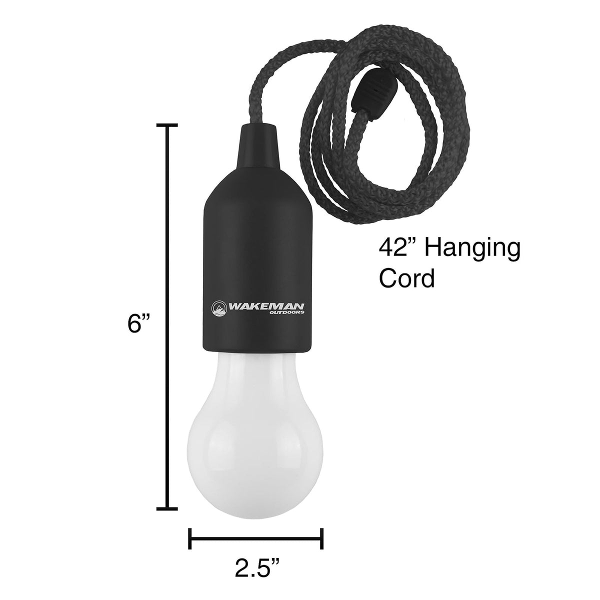 Wakeman 75-WL2028 - Linterna LED portátil para colgar en interiores, para camping, cochera en casa, patio y tienda al aire última intervensión, color negro, Negro