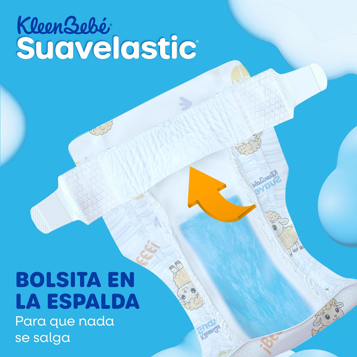 KleenBebé Suavelastic Pañal Desechable para Bebé, Talla Chico Unisex, Paquete con 40 Piezas, Ideal para Bebés de 5 a 7.5 kg