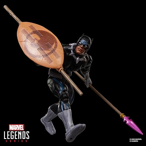 Marvel Legends Series, Marvel Super Heroes y Magic: The Gathering, Pantera Negra, Figura de 15 cm con Carta Exclusiva Metalizada de colección para el Juego