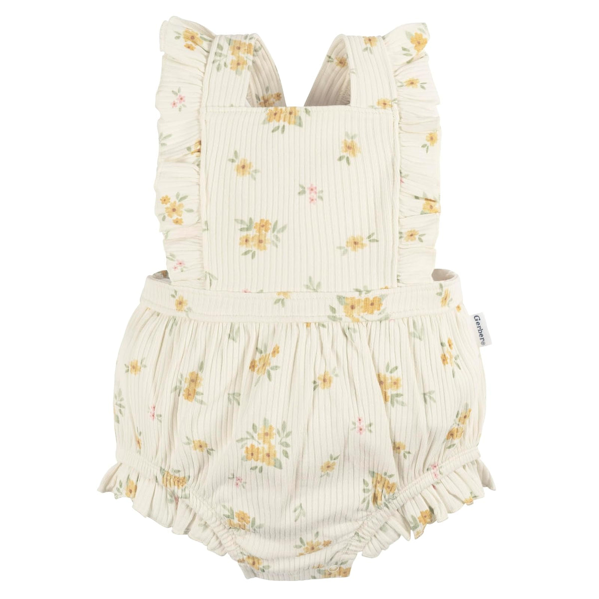Gerber Mameluco sin mangas con volantes Traje de solBebé-Niñas